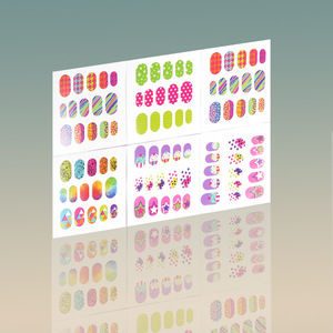 custom colorful vinyl foil nail sticker nail art design