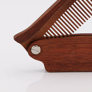 Customized folding beard comb wholesale wood comb