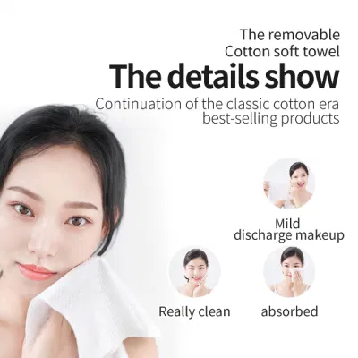 Disposable Cotton Face Towels Face Wipes, Hypoallergenic Makeup Remover Wipes, Suitable for All Skin Types Including Sensitive Skin