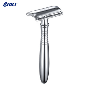 Elegant Long Handled Metal Double Edge Safety Razor