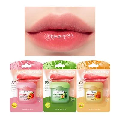 Factory Wholesale Moist Collagen Lip Sleeping Mask Lip Fruit Essence Scrub Set