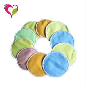 Factory Wholesale OEM Multi-color Breast Pads Waterproof and  Reusable Bamboo Nursing Pads