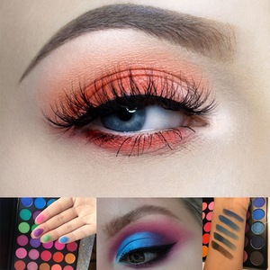 FDA approved New Design Custom Cosmetics 35 Color Glitter Eyeshadow Palette Wholesale