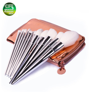 Free sample private label beauty tools 12pcs fashion synthetic hair makeup brush set