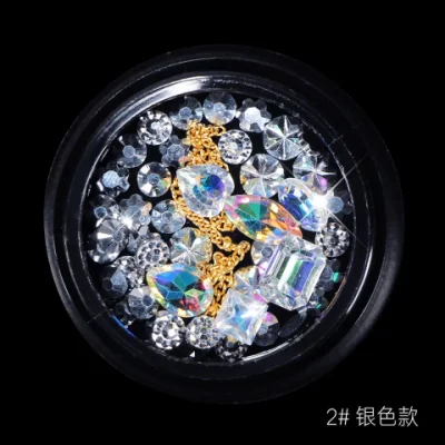 Hot Sales Metal Nail Art Stickers Rhinestones for Nail Decoration