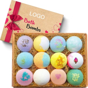 Luxury OEM Costom Private Label Dissolve Quickly Bubbly Oil Spa Packaging Box Organic Natural Fizzy Bath Bombs