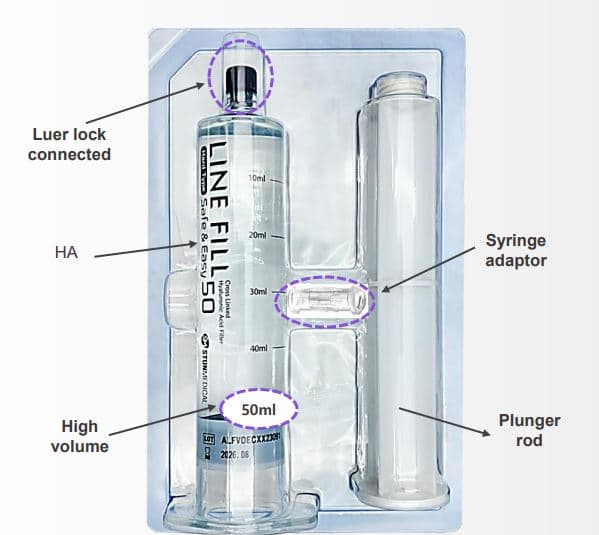 Made in South Korea  Line Body filler syringe type hyaluronic acid HA filler Body filler 50ml