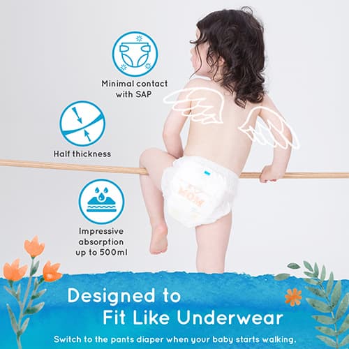 Natural Blossom Pull Up Pants Baby Diapers Size 4 (20-31lbs)