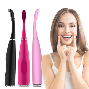 Newest Automatic Silicone toothbrush Sonic Electric toothbrush For Adult Kids replacement brush heads