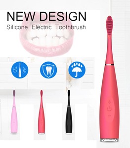 Newest Automatic Silicone toothbrush Sonic Electric toothbrush For Adult Kids replacement brush heads