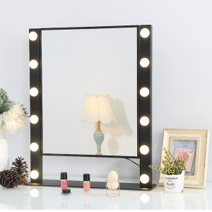 Newest Trending Fashion Hollywood Style Lighted Makeup Vanity Mirror with LED Light Blubs