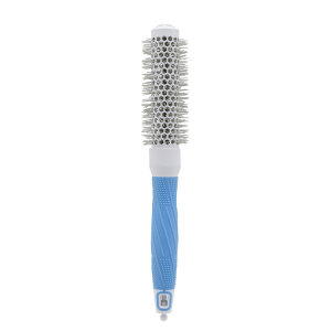 Nylon Mixed Boar Bristle Plastic hair straightening brush blue-silver hair brush