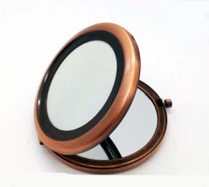 Personalized cosmetic mirror plain base style metal mirror for cosmetic pocket cosmetic mirror