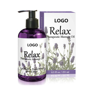 Private Label Natural Lavender Relax Therapeutic Herbal Penis Vagina Sexy Body Massage Oil