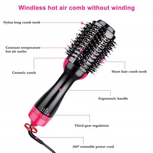 Professional Hot Air Brush with Straightening One Step Hair Dryer Brush hot air comb