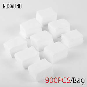 ROSALIND new arrival 900Pcs/Bag lint-free wipes nail polish removers cotton pads nail cotton pads for wholesale