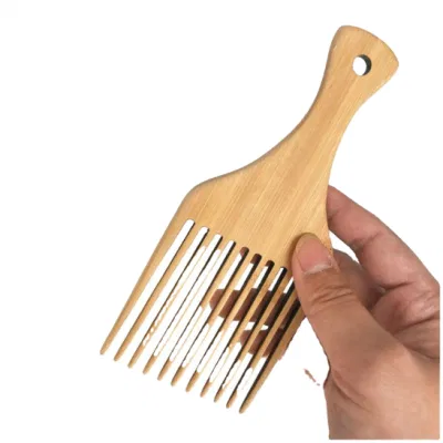 Top-Rated Natural Bamboo Eco-Friendly Wide Tooth Afro Hair Pick Beard Comb