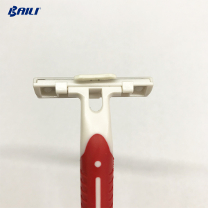 twin blade plastic disposable straight shaving razor blade shaver