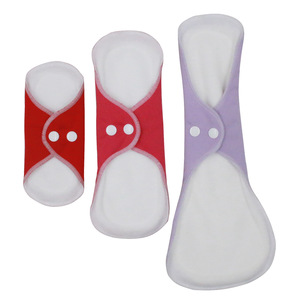Washable woman menstrual pad and waterproof cloth pad three size sanitary pad and sanitary napkin for lady