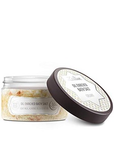 Zeitun Creamy Oil Enriched Bath Salt - Organic Himalayan Pink Salt - Dead Sea Bath Salt With Almond & Olive Oils and Goat Milk