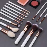 Professional 15PCS Makeup Brush Set with Rose Gold Ferrule – Low MOQ OEM Private Label Supplier