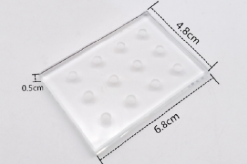 2020 Hottest Eyelash Glue Tray Crystal Glass Glue Tray with 12 Holes