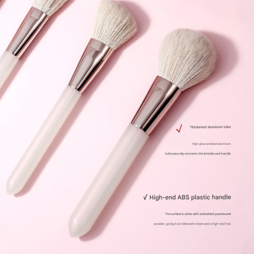 Factory Wholesale 10 Pcs Translucent Crystal Handle Makeup Brush Set Private Label Soft Synthetic Hair Face Eye Cosmetic Brushes Kit