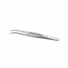 Stainless Steel Tweezers with Curved Serrated Tip Multipurpose Tweezers Sewing Machine Tweezers Forceps for Craft Repairing 5Pcs