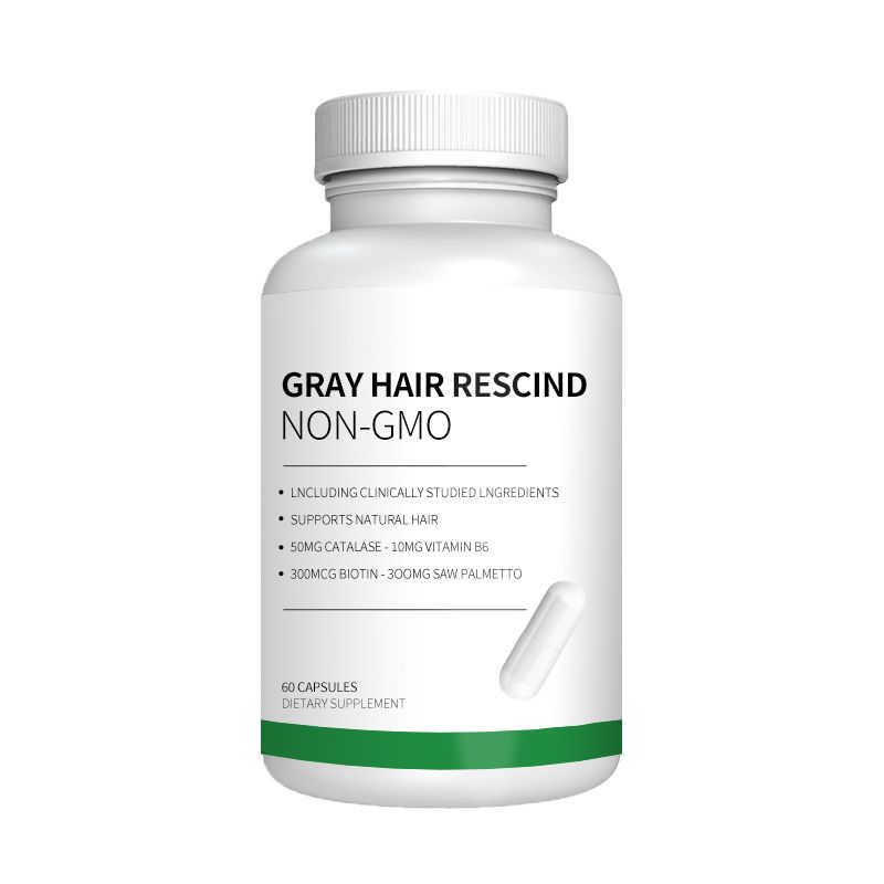 Gray Hair Rescind Non-GMO Hard Capsules 60 Counts Hair Nutrition Dietary Supplement OEM Private Label