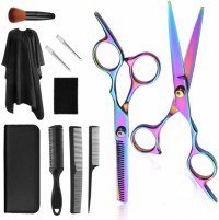 Hair Cutting Scissors Kits 11Pcs Professional Haircut Scissors Kit with Comb-Clips-Cape New Craftsmanship Stainless Steel