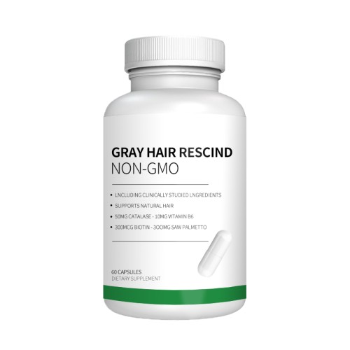 Gray Hair Rescind Non-GMO Hard Capsules 60 Counts Hair Nutrition Dietary Supplement OEM Private Label
