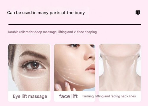 Y-Shape Metal Zinc Alloy Face Roller Massage Stick 3D Rolling V Face Lifting Massager