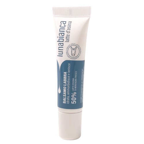 lunabianca 50% Donkey Milk Lip Balm with Shea Butter & Coconut Oil – Intensive Moisturizing Care for Dry Lips, Made in Italy, 100 ml