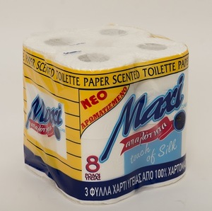 100 % Pure Cellulose Sanitary Toilet Tissue Paper Roll - Deco Parfum - 8 Rolls x 8