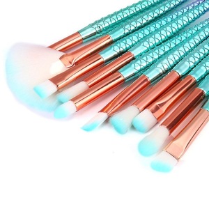 11pcs 3D Mermaid Makeup Brush Cosmetic Brushes Eyeshadow Eyeliner Blush Brushes