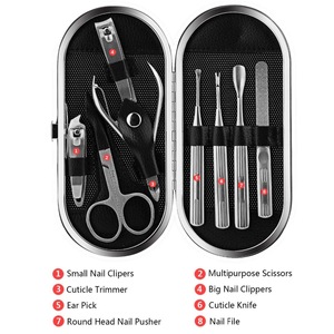 8 Piece Stainless Steel Manicure Kit Professional nail cleaning tools