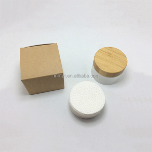 Bamboo cover Guanzi make-up remover, round cotton, low-cost custom trademark, free sample test.