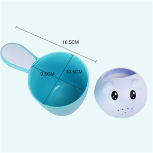 Cartoon Baby Shampoo Cup Shower Water Spoon Infant Bathing Children Wash Hair Head Cup Kid Bathing Beach Toy For Baby Care