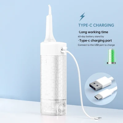 Cordless Portable Oral Irrigator Water Teeth Cleaner Ipx7 Waterproof for Home Travel