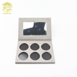 Cosmetics Makeup Wholesale High Pigment Matte 6 pan empty eyeshadow palette cardboard