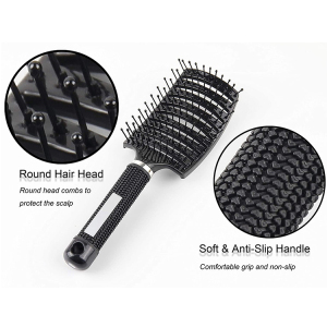 Curved Vented Styling Hair, Brush Detangling Thick Hair Massage Blow Drying Brush/