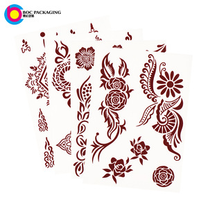 custom made floral henna mehndi temporary tattoo sticker