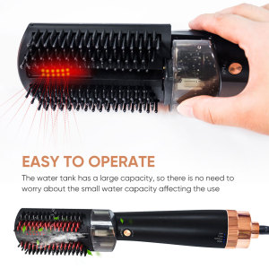 Customized Power Patent Design Red Light Therapy Steam Hot Air Brush Professional One Step Hair Dryer Brush