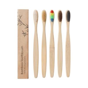 Eco- friendly Charcoal Bristles OEM Bamboo Toothbrush with Customized Packing and Logo