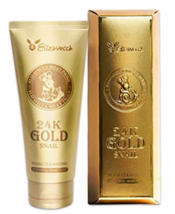 [Elizavecca] 24k Gold Snail Cleansing Foam 180ml (K-Beauty)
