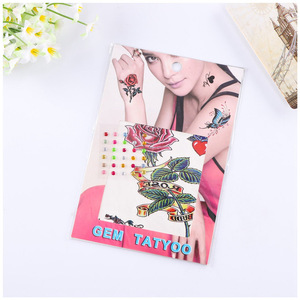 Flower design temporary hand face tattoo sticker