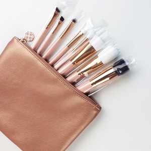 Gold Pink Bag 8Pcs Makeup Brush Set Cosmetic Tools Eyeshadow Face Blush Soft Makeup Brushes Kits