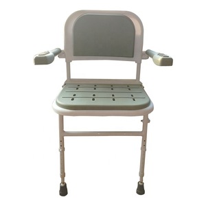 Hot sales Aluminum and stainless steel Wall mounted shower bath seat for old people