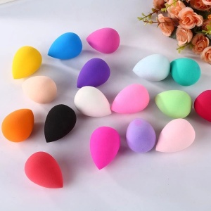 latex free natural super soft 3d pink black beauty sponge  blender set private label mini foundation makeup sponge with case