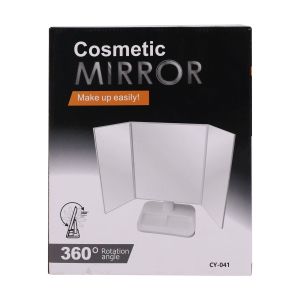 LED cosmetic mirror folding desktop cosmetic mirror on three sides New folding makeup mirror